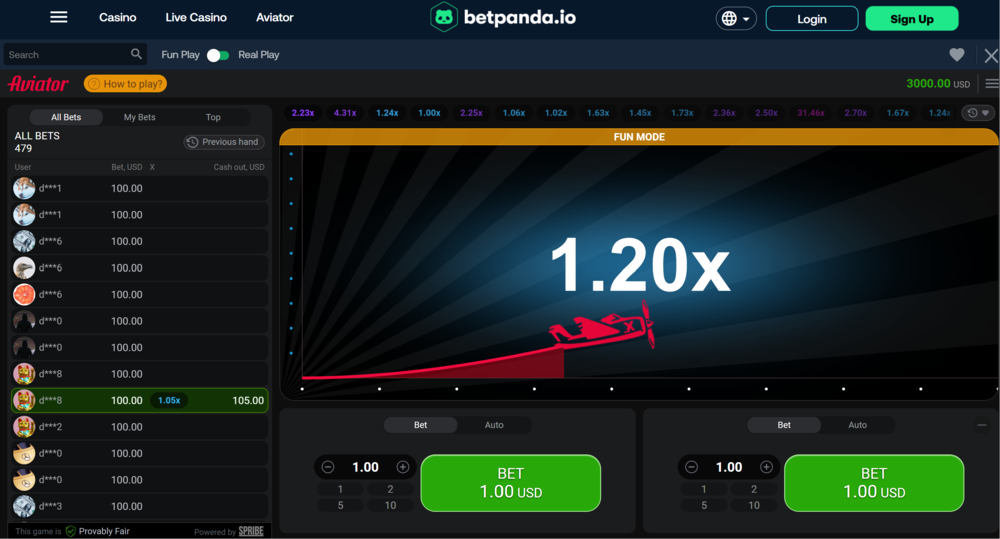 BetPanda Aviator Crash Game