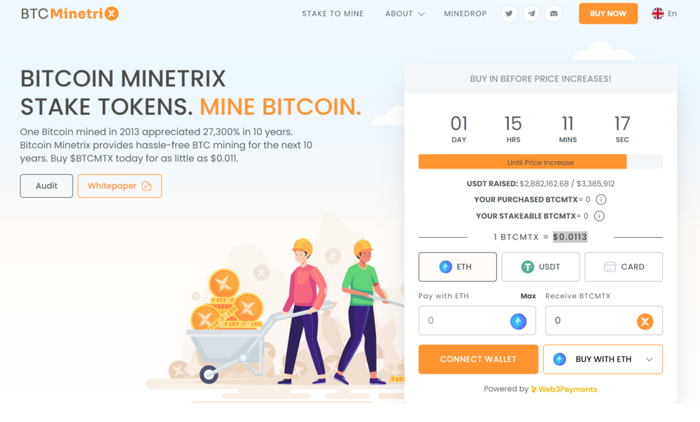 Bitcoin Minetrix Presale Site