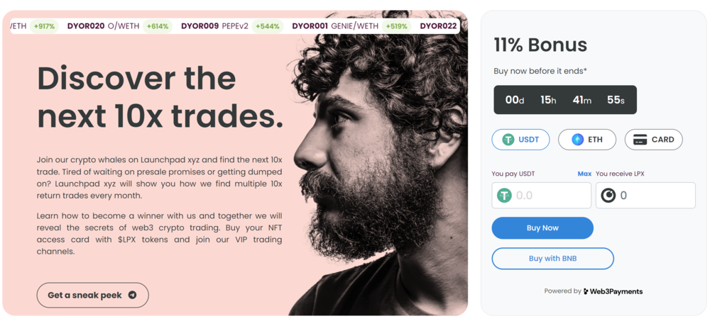Launchpad XYZ Presale